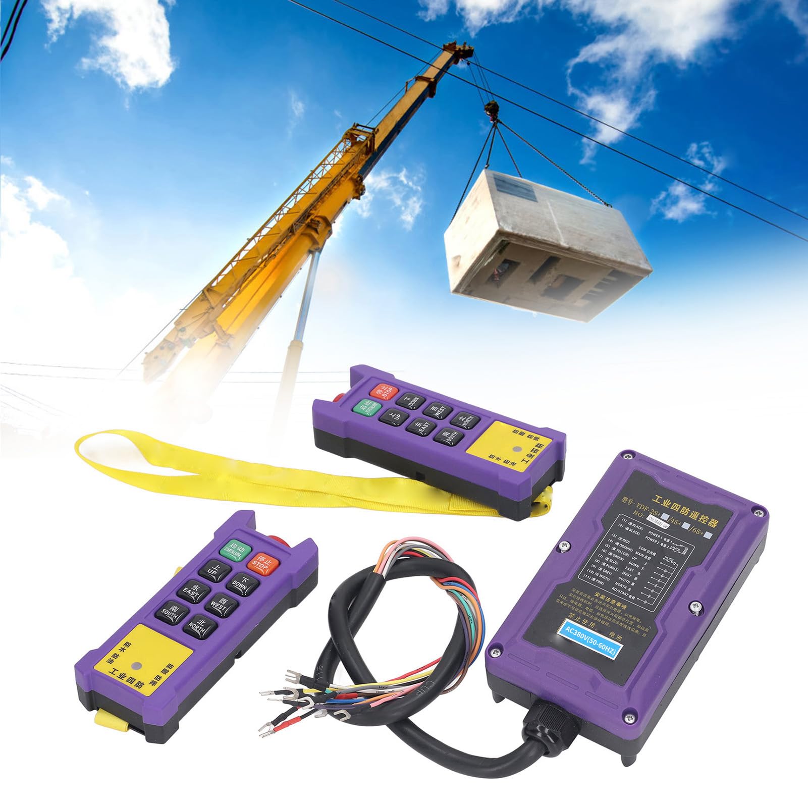 Kit ricevitore wireless per gru industriale con telecomando per paranco elettrico (380V)