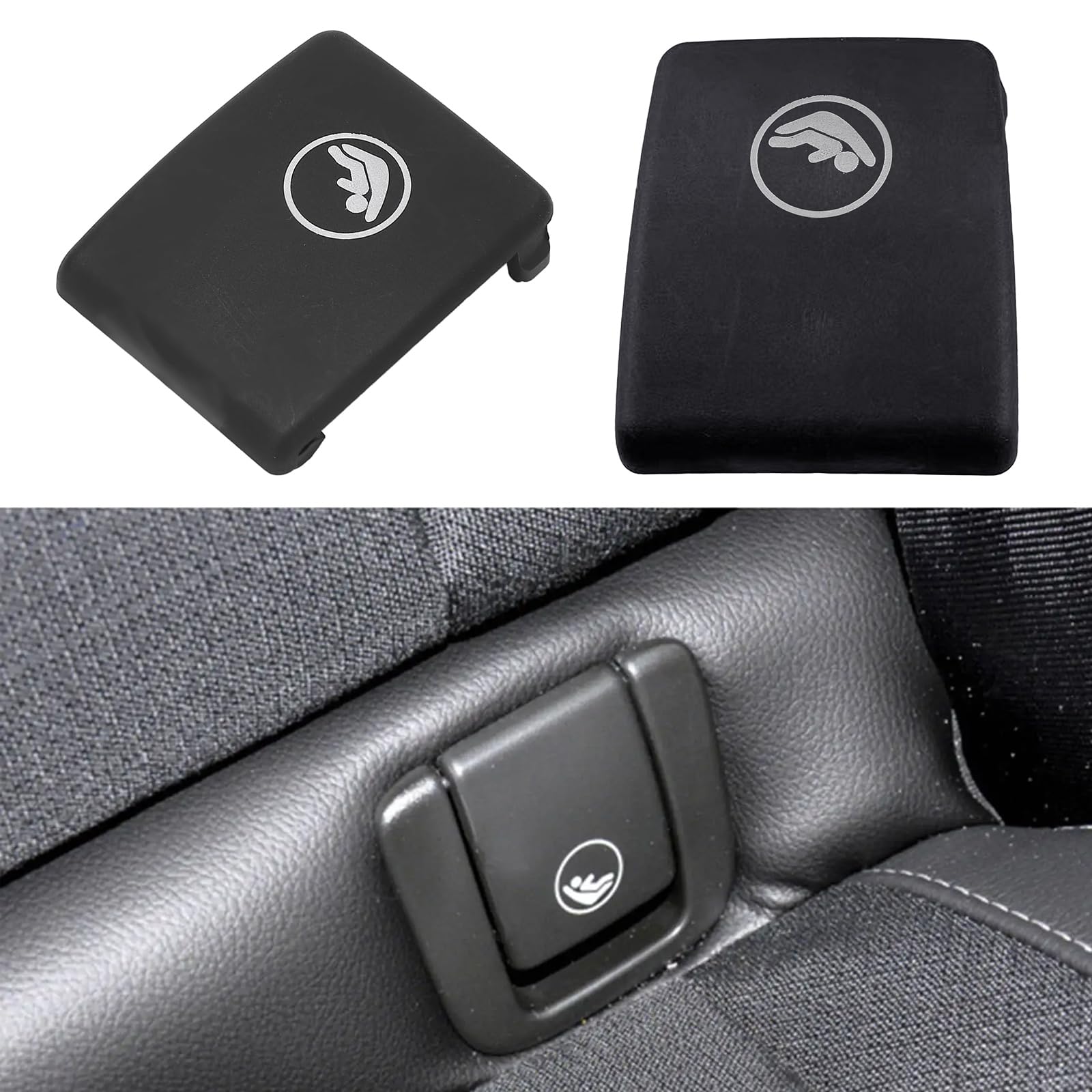 MLWSKKING tapa hebilla seguridad trasera reemplaza 31685072 coche trasero coche fijación niño ISOFIX cubierta