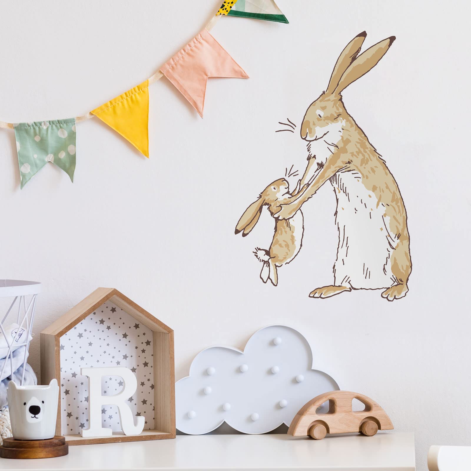 Stickerscape Guess How Much I Love You Wall Stickers (Nutbrown Hares - Regular) | Nursery Wall Stickers, Woodland Wall Stickers, Nursery Wall Decor| Easy to Apply, Cleanly Removable