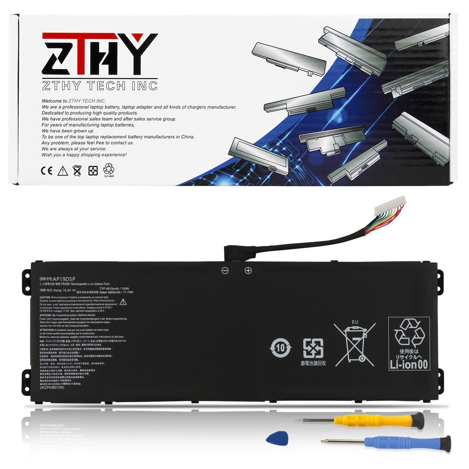 AP19D5P Battery for Acer ConceptD 3 Ezel CC315-72G CN315-72G CN315-72G-70P5