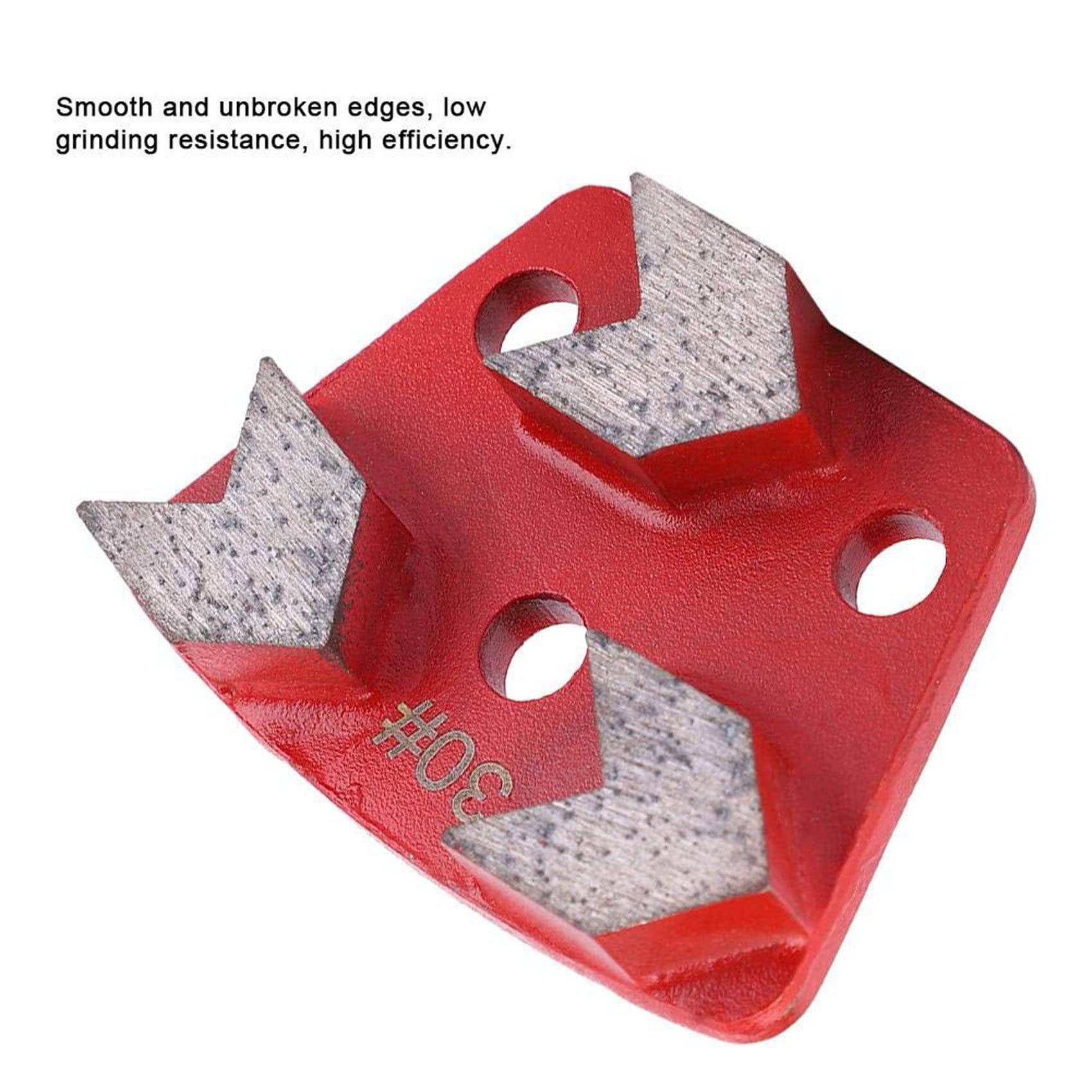 6X 30 Grit Disco de Almohadilla de Pulido de Piso de Diamante Trapezoidal Raspador de Enlace de Metal para Retirar Las Juntas de Las Manchas Adhesivas