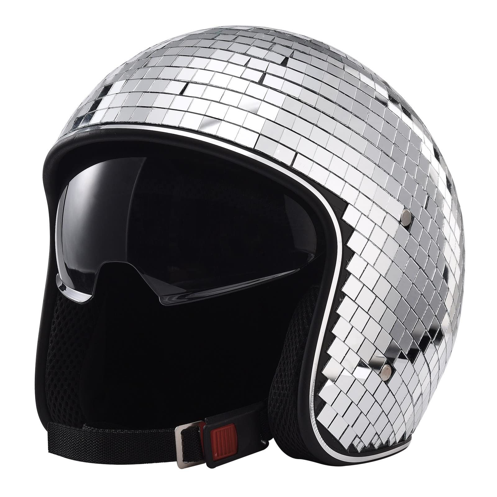 Disco Ball Helmet with Retractable Visor