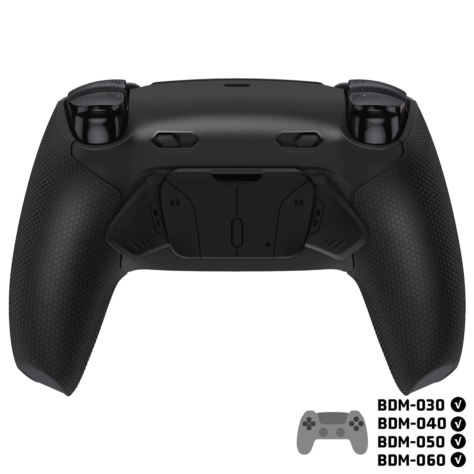 eXtremeRate RISE4 Plus MAX Remap Kit per ps5 Controller BDM-030 040 050 060, 4 Palette Posteriori Programmabili & Clicky Trigger Stop per ps5 Joystick - Senza Controller, Nero&Nero
