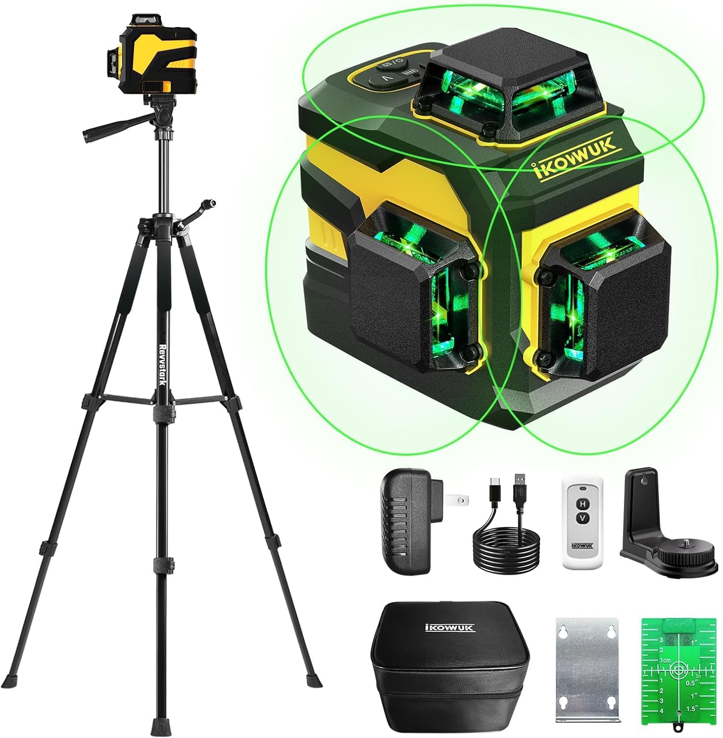 VEVOR Kit Niveau Laser Rotatif Autonivelant Avec Tr pied Et Mire 360 vevor-kit-niveau-laser-rotatif-autonivelant-avec-tr-pied-et-mire-360