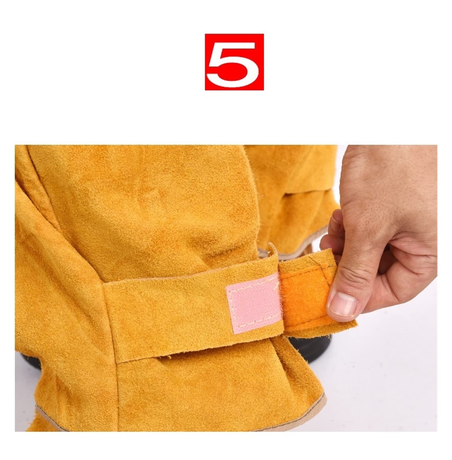 Tablier soudeur, Vêtements de soudage for hommes combib statut cover de sécurité for haute température protectrice de protection de la flamme en cuir pantalon soudette(Brown,XX-Large)