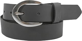 fashionchimp Basic Damengürtel aus 100% echtem Leder, glänzende Gürtel-Schließe, Breite ca. 2,8cm, Made In Germany