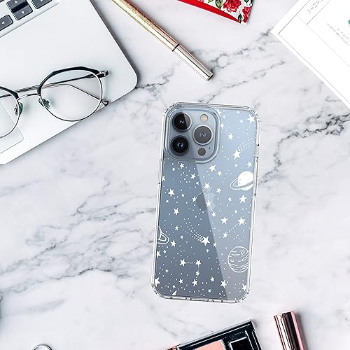 Miniatura 8 de RANZ Compatible con Funda para iPhone 13 Pro, Serie Anti-Arañazos y a los Golpes, Carcasa Protectora de PC Duro Transparente + Amortiguador de TPU