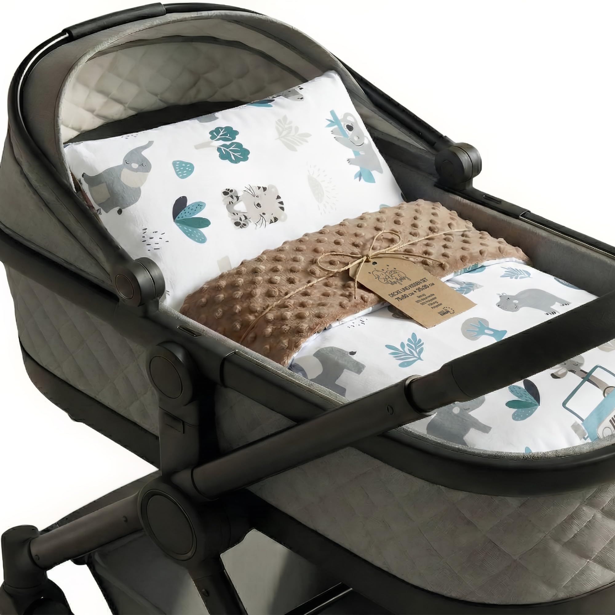 Totsy Baby Manta Bebe Polar Manta de Invierno 75x60 cm + 35x30 cm Invierno Doble Cara – Minky algodón calentita Suave Mimosa Infantil recién Nacido – Manta Cuna Carrito Oeko-Tex África OEKO-TEX STANDARD 100