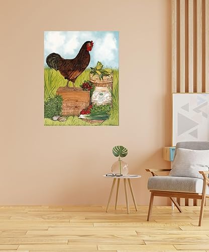 Miniatura 2 de Póster de gallo con diseño de gallina Plymouth 160 x 200in