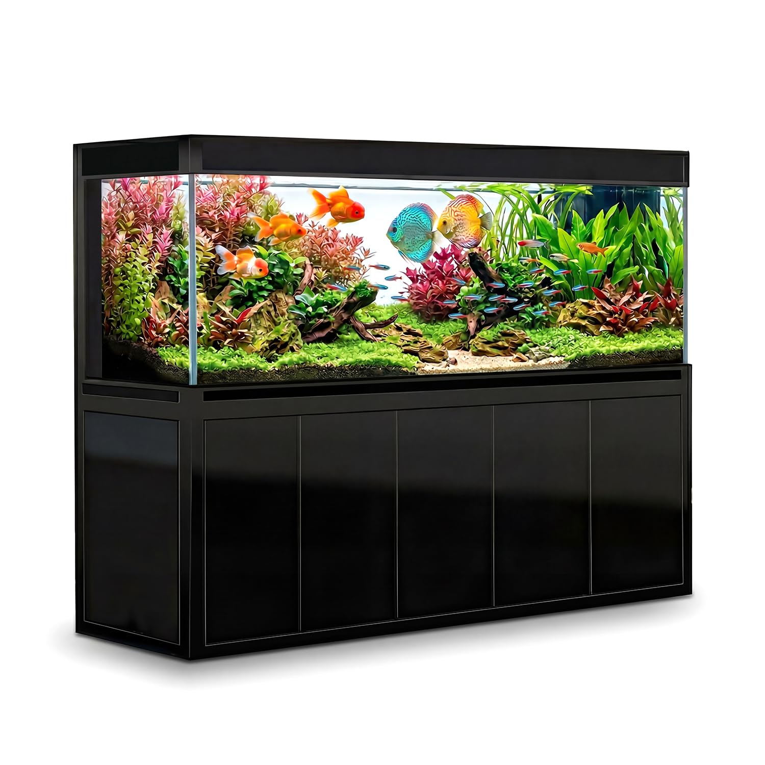 Aqua Dream 400 Gallon Freshwater Glass Aquarium with Aluminum Cabinet