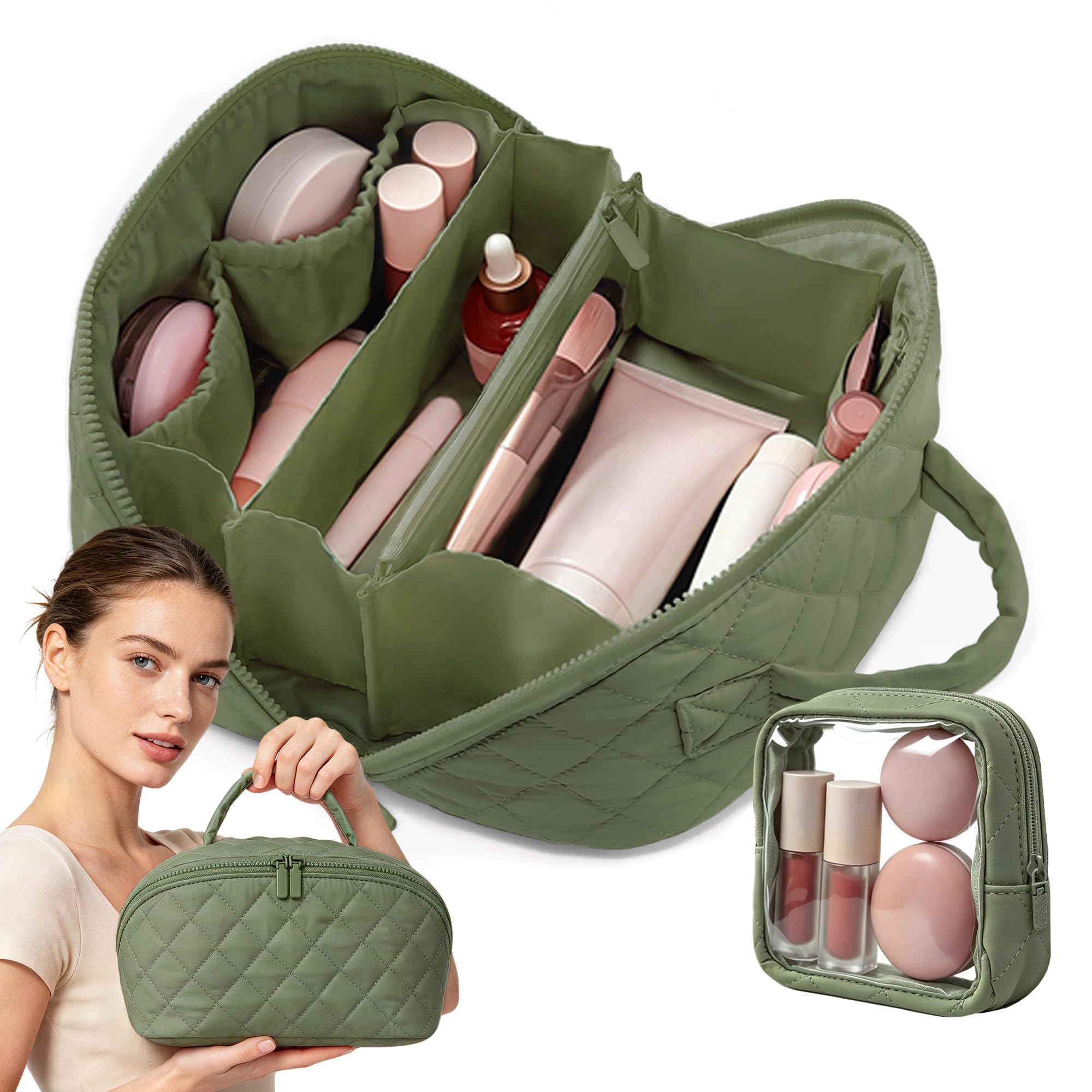 Travel Makeup Bag for Woman,Toiletry Bag Organizer
