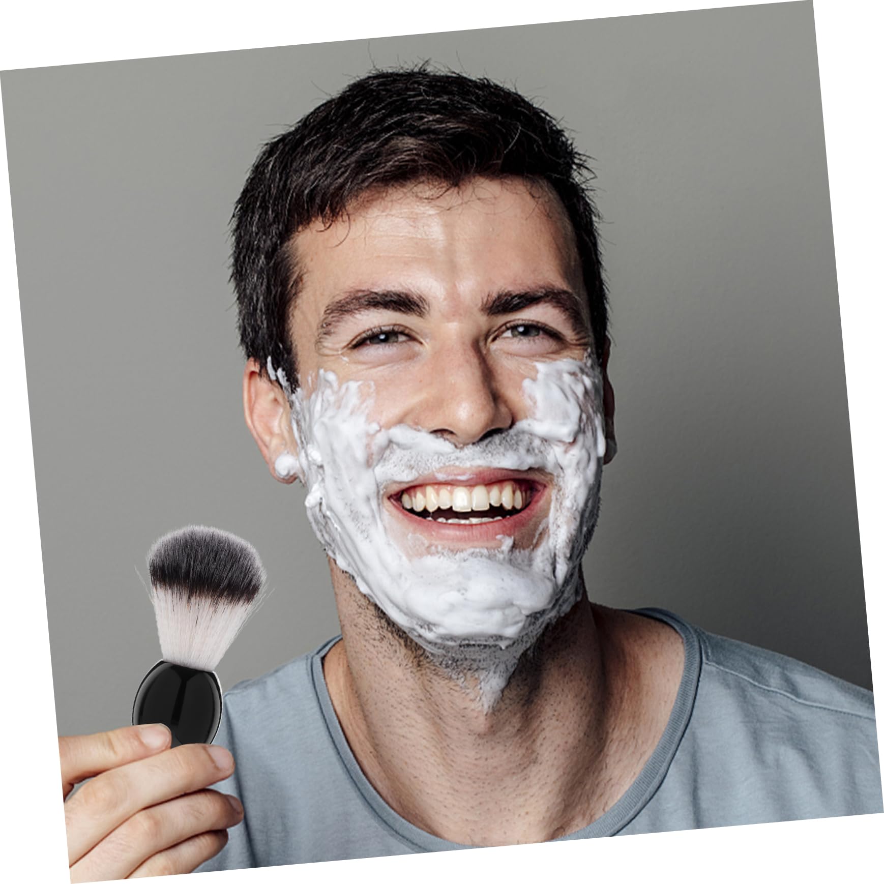 FRCOLOR Beard Shaving Brush for Men Professional Barber Brush Soap Neck Duster for Smooth Shave Experience