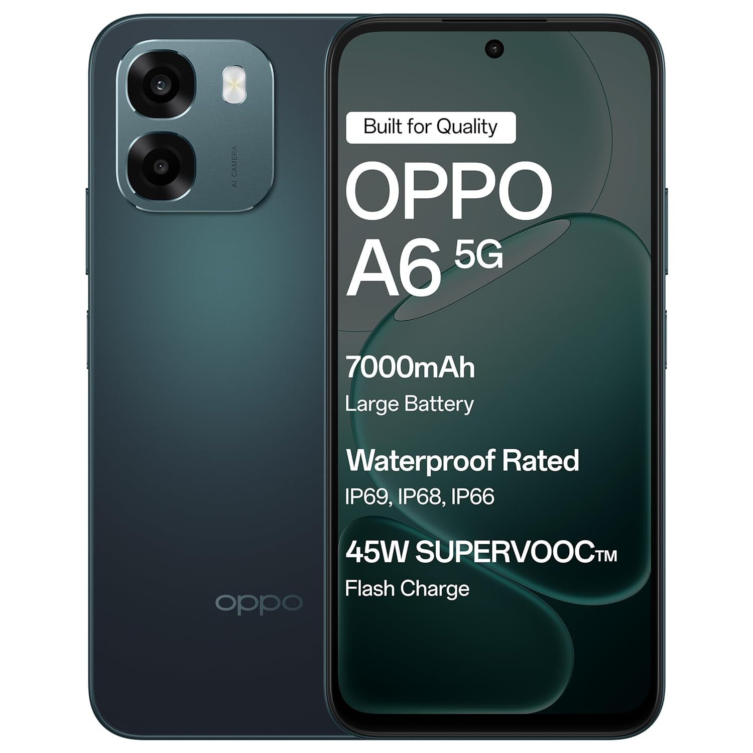 Oppo A6 5G (Sapphire Blue, 6GB RAM,256GB Storage) with No Cost EMI/Additional Exchange Offers