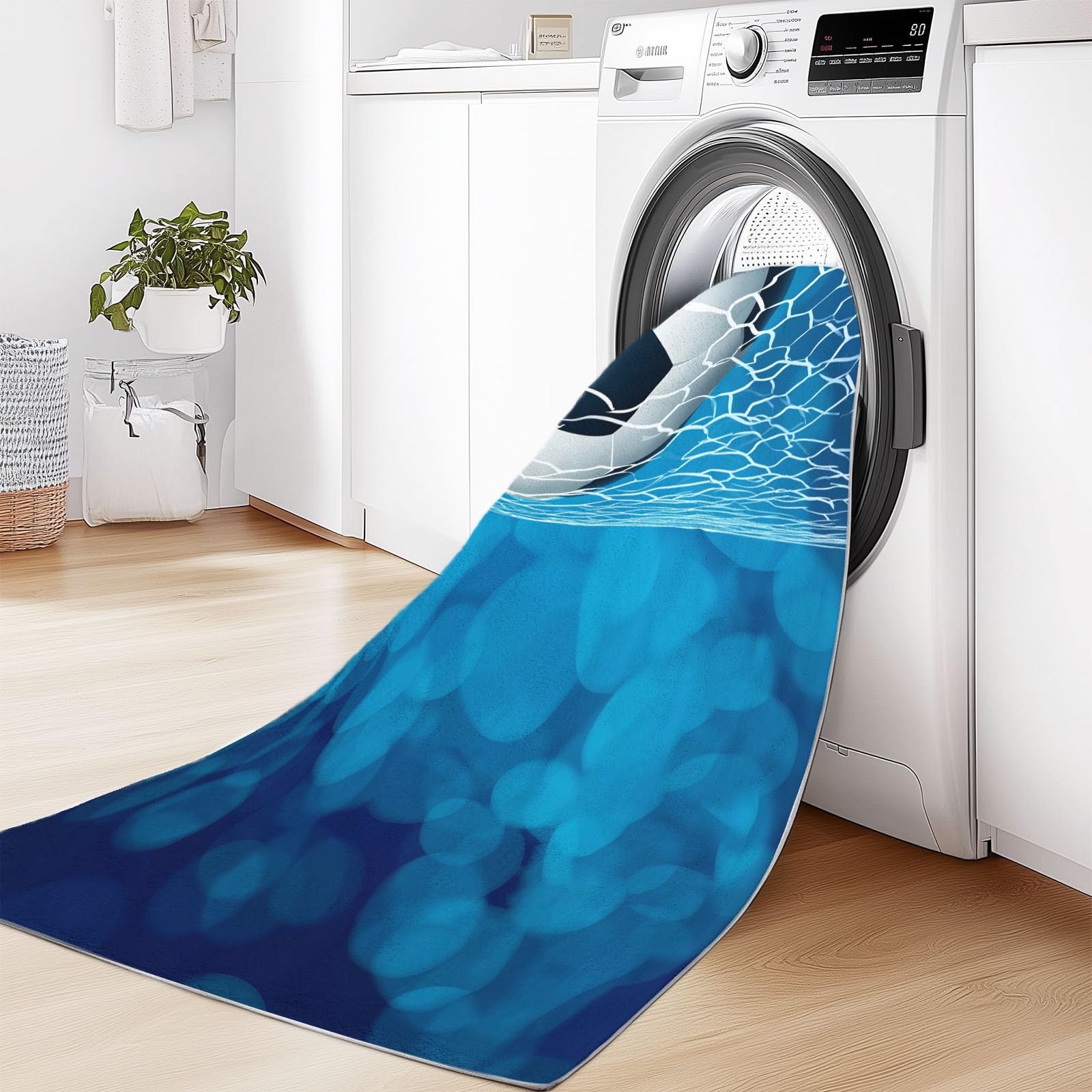 Generisch rutschfest Teppich für Wohnzimmer 120 x 160 cm, Sport Leichtathletik Fußball Flanell Teppich Kurzflor Weich Waschbare Teppiche für Schlafzimmer Kinderzimmer Esszimmer Flur Wohnkultur, Blau
