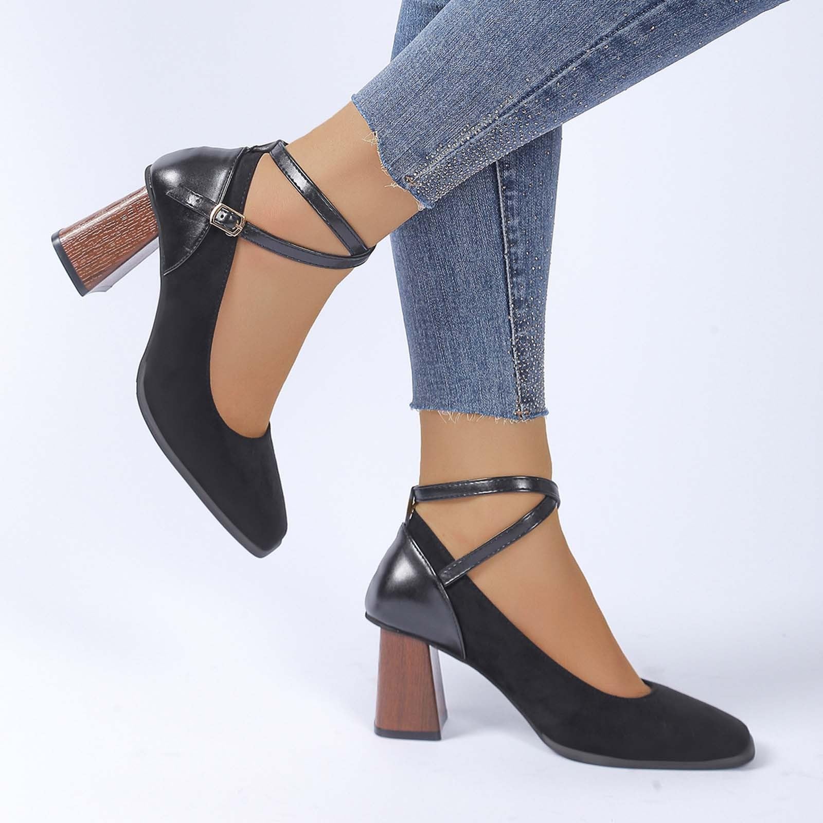 Mary Jane - Scarpe estive da donna, eleganti, con tacco alto | Scarpe con tacco, comode scarpe alte in pizzo, scarpe da sposa con piedi larghi, sandali con tacco, scarpe da sposa per feste