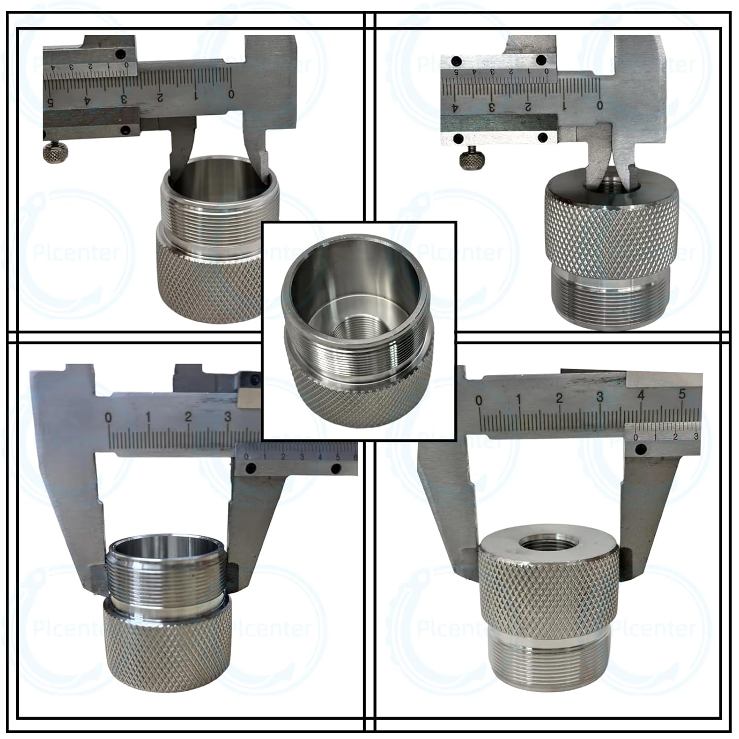 1.375''X24 Stainless Steel Cover Cones with Cleaning Chamber & 1/2&5/8-24 Hose Inlet（12-Pack）