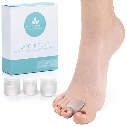 ZenToes Toe Corrector Bunion Straightener 4 Single Loop Spacers Separators Foot - Foto 3