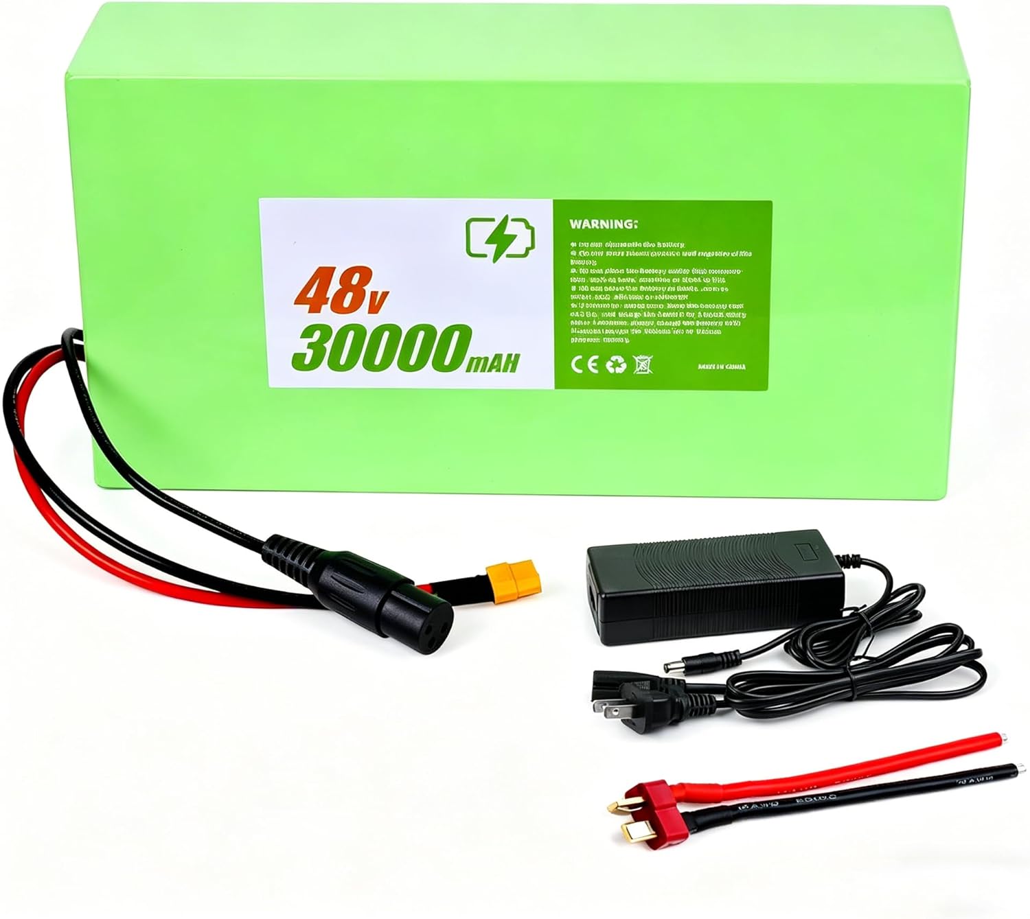 48V 30Ah Ebike Battery 36V/48V/52V/12Ah/20Ah/30Ah Electric Bike Scooter Lithium Ion Battery with 40AMP BMS Protection for 200W-2000W Electric Bicycle Motor