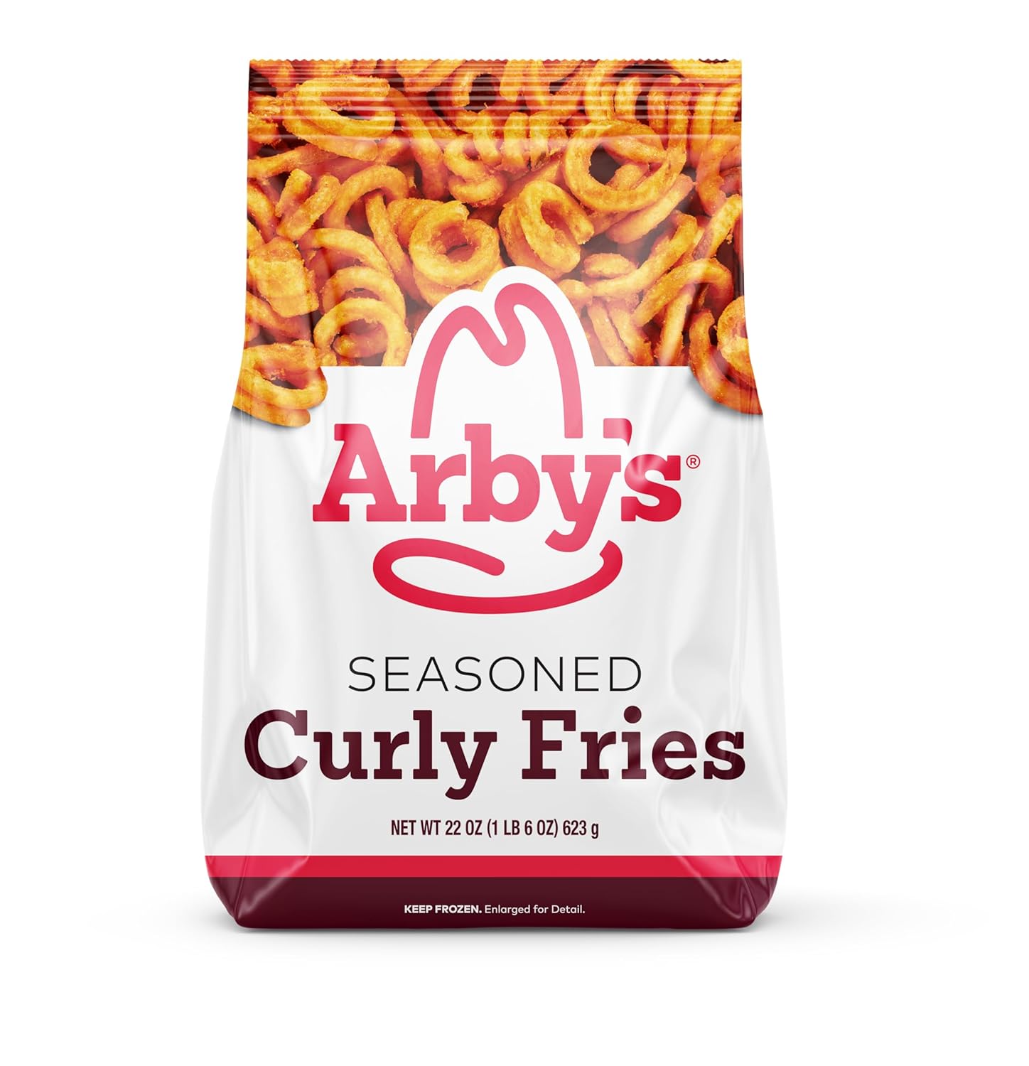 Arby's Seasoned Curly Fries 22 oz Frozen Bag - Restaurant-Style Crispy Fries by Lamb Weston