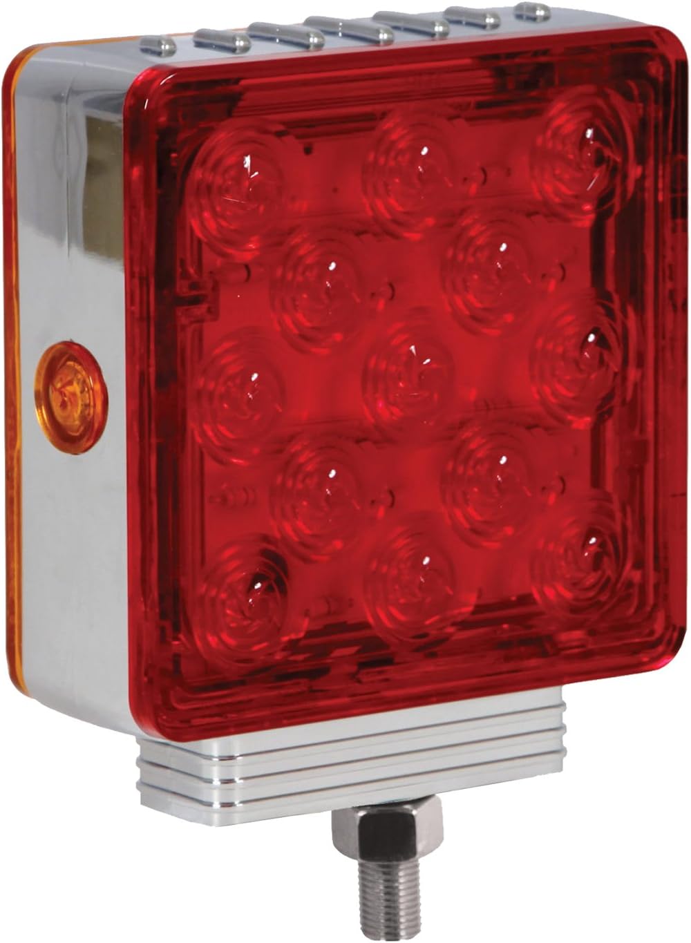 Maxxima M42360R/Y-A Pedestal Light (Left Hand, Single Post, Three Wire, 27 LEDs Square Chrome)