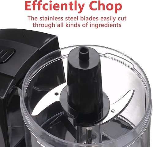 Miniatura 7 de Liebe&Lecker Mini procesador de alimentos 2 en 1, mini picador de 1.5 tazas y exprimidor de cítricos para cortar verduras, carne y exprimir jugo de
