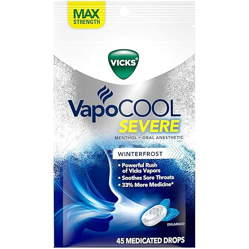 VapoCOOL Gotas medicadas severas, Winterfrost, 45 gotas (paquete de 2)