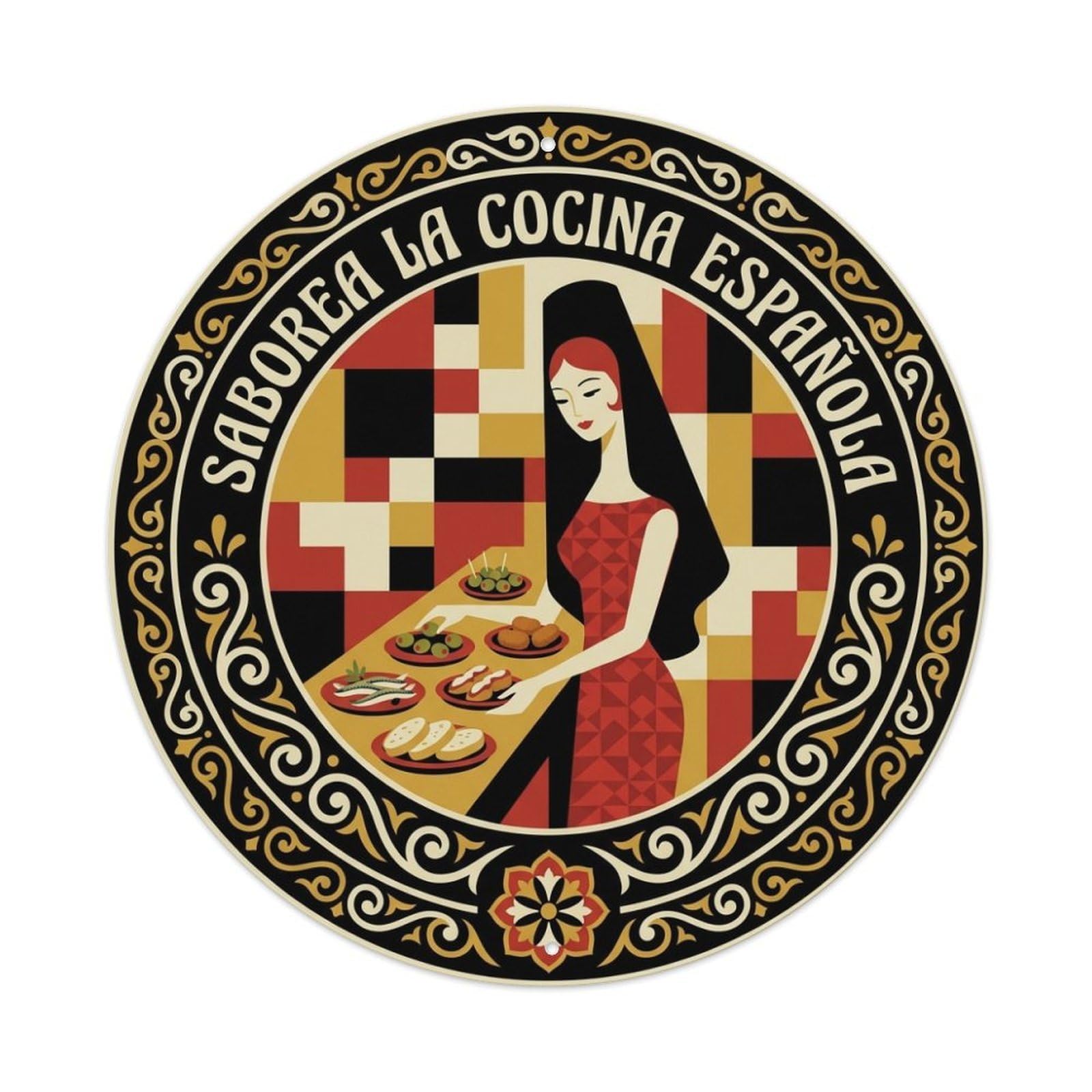 Tapas Spanish Cuisine Culinary Travel Food Metal Tin Sign