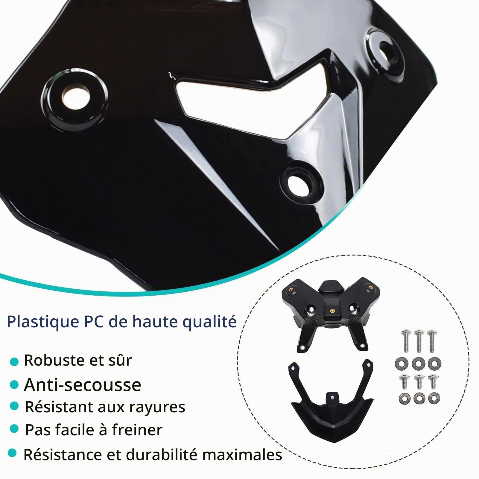 Housse de Pare-Brise Noire fumée pour Moto Compatible with F900R F 900R F 900 R Accessoires 2020 2021 2023 Pare-Brise Protecteur Coupe-Vent Flyscreen Déflecteur de Vent de carénage Avant