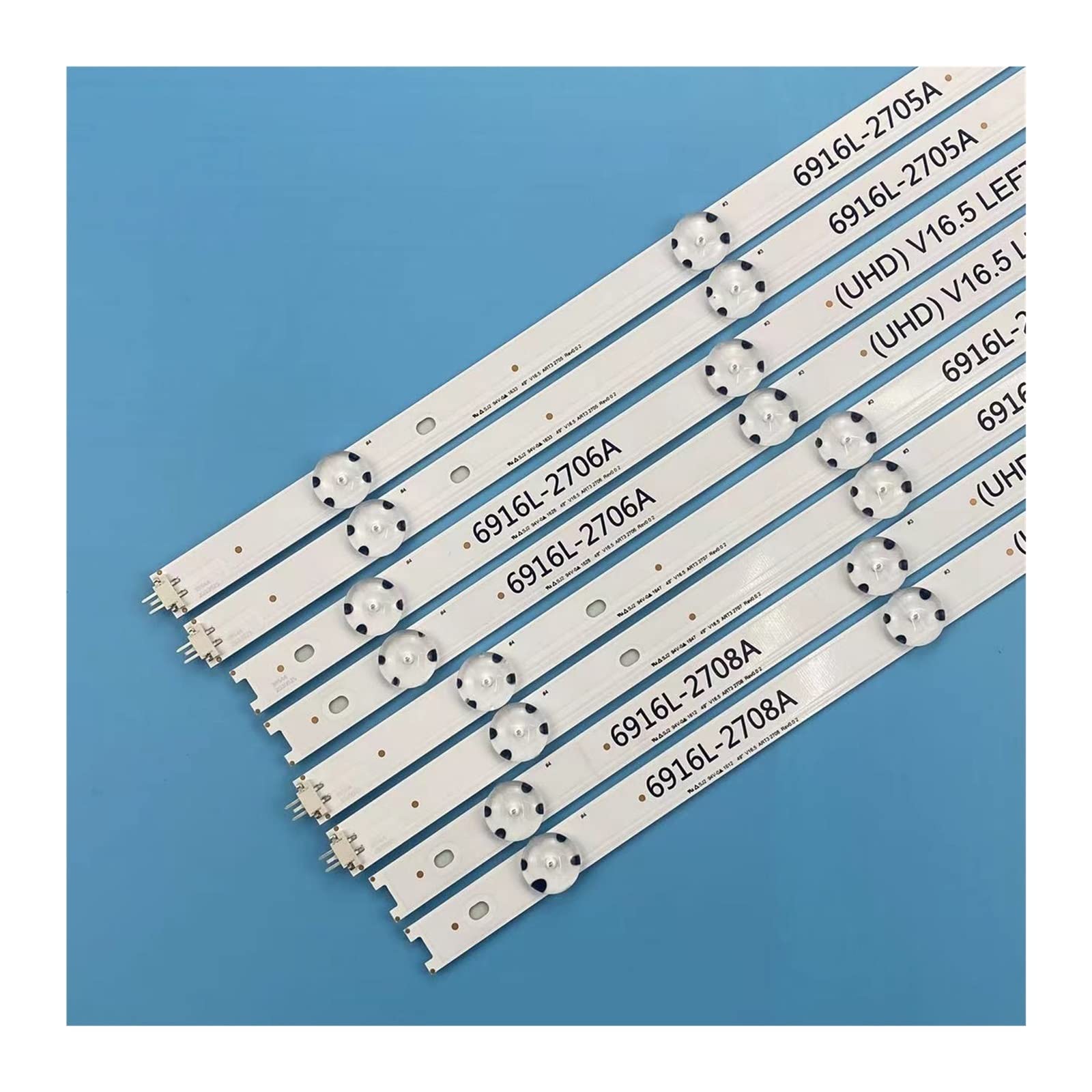 8 Stück LED-Hintergrundbeleuchtungsstreifen Passend For LG 49LH570V 49LH5100 49LJ510M 49UH610V 49LH570 49LH590V 49UH603V 49UH620V 49LW340C 49LW340H LED-Hintergrundbeleuchtungsstreifen