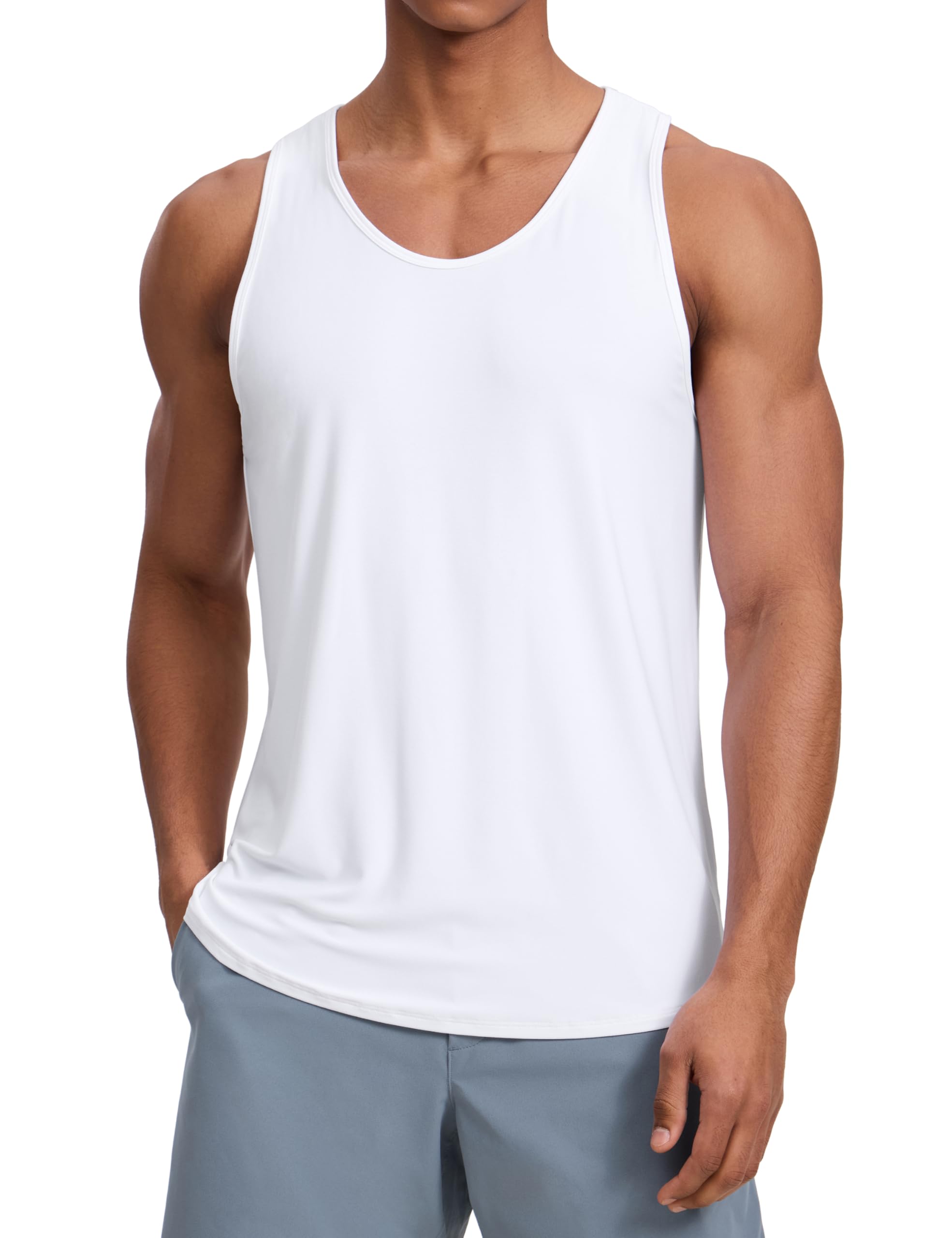 CRZ YOGA Herren Cloudweight Workout Bequem Tanktops Leicht Ärmellos Muskel Athletic Shirts