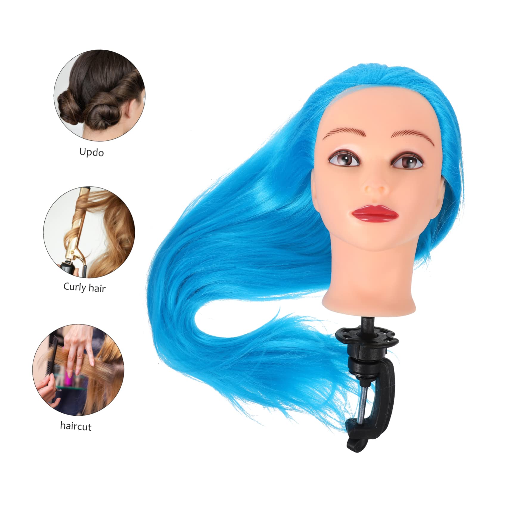 Beaupretty Long Hair Cosmetology Doll Head Hair Styling for Professional Practice for Cosmetology Students and Personal Use for Braiding
