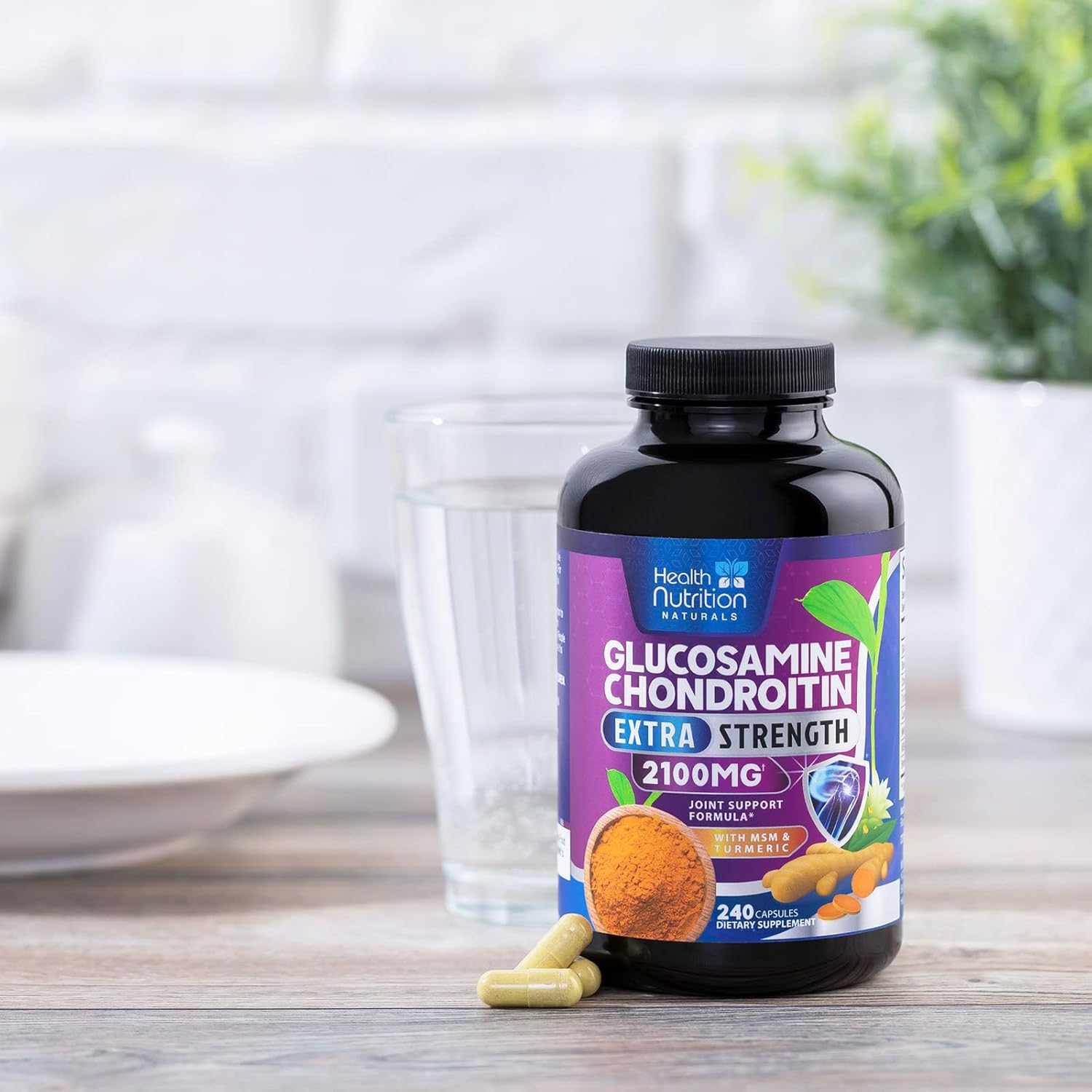 Glucosamine Chondroitin MSM 2100mg Complex - Joint Health Supplement with Turmeric & Boswellia - Quercetin for Cartilage, Flexibility & Mobility - Triple Strength Glucosamine... 10 Glucosamine Chondroitin MSM 2100mg Complex - Joint Health Supplement with Turmeric & Boswellia - Quercetin for Cartilage, Flexibility & Mobility - Triple Strength Glucosamine... - Image 8