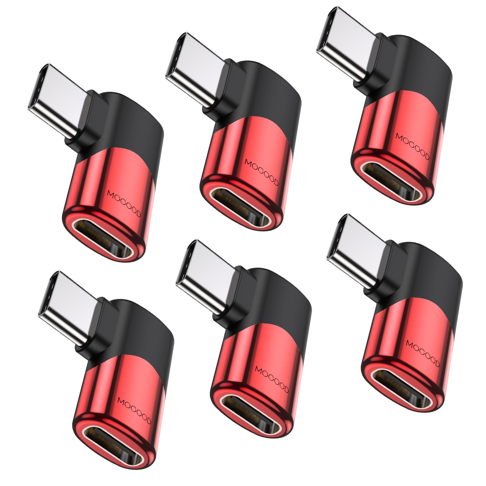MOGOOD Adattatore USB C a 90 gradi da C maschio a C femmina Estensore USB C ad angolo retto Adattatore USB C ad angolo retto da USB C ad adattatore USBC per Steam Deck Switch NotebookTablet e Telefono