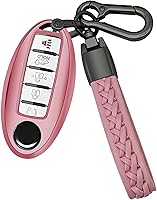 Vista 9 de Funda para llavero de Nissan con cadena, funda protectora de TPU suave para llaves de auto, compatible con Altima Rogue Maxima Pathfinder, etc.