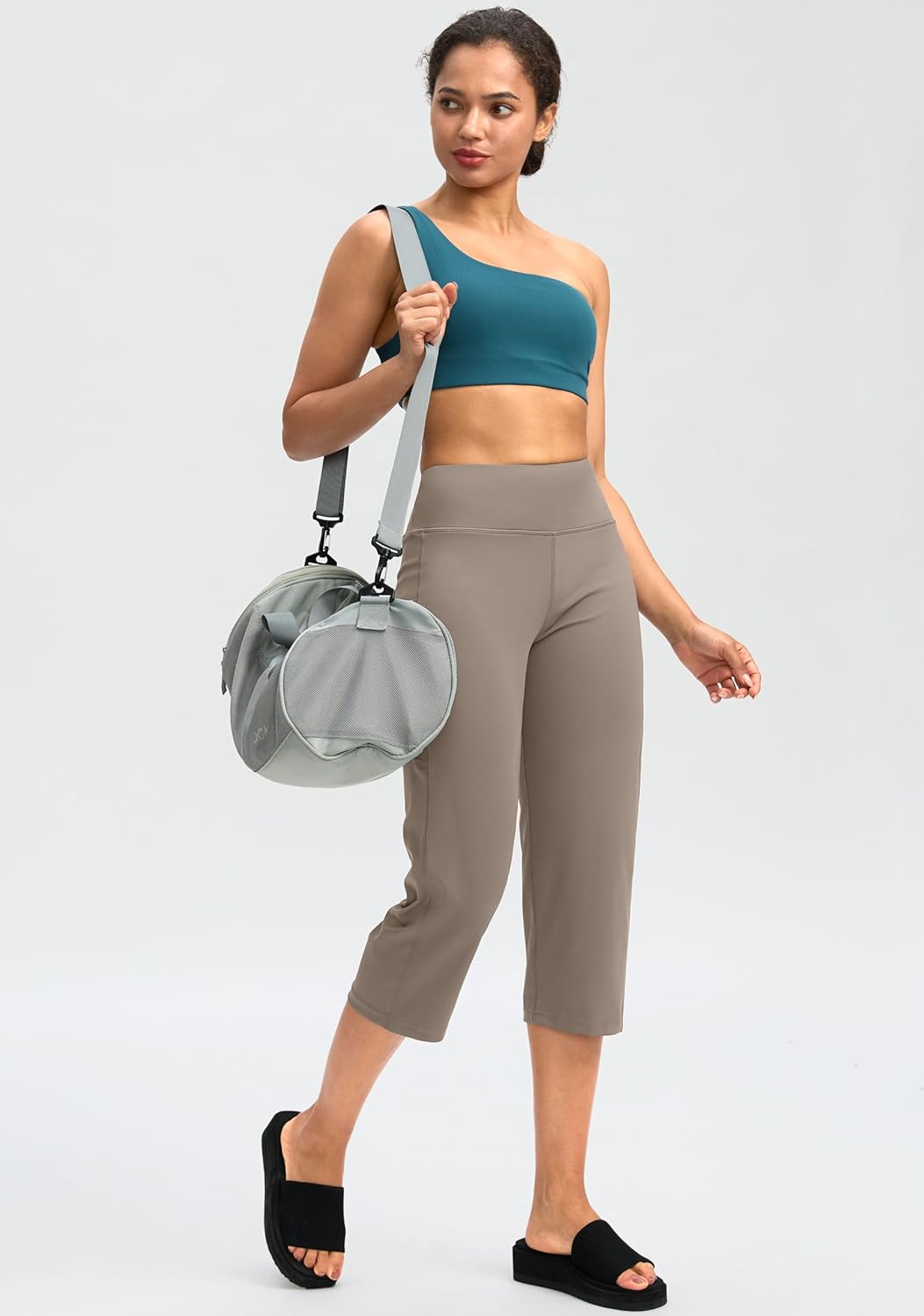 G Gradual Capri Pants for Women High Waist Workout Yoga Pants with Pockets Tummy Control Leggings Crop Straight - Image 6