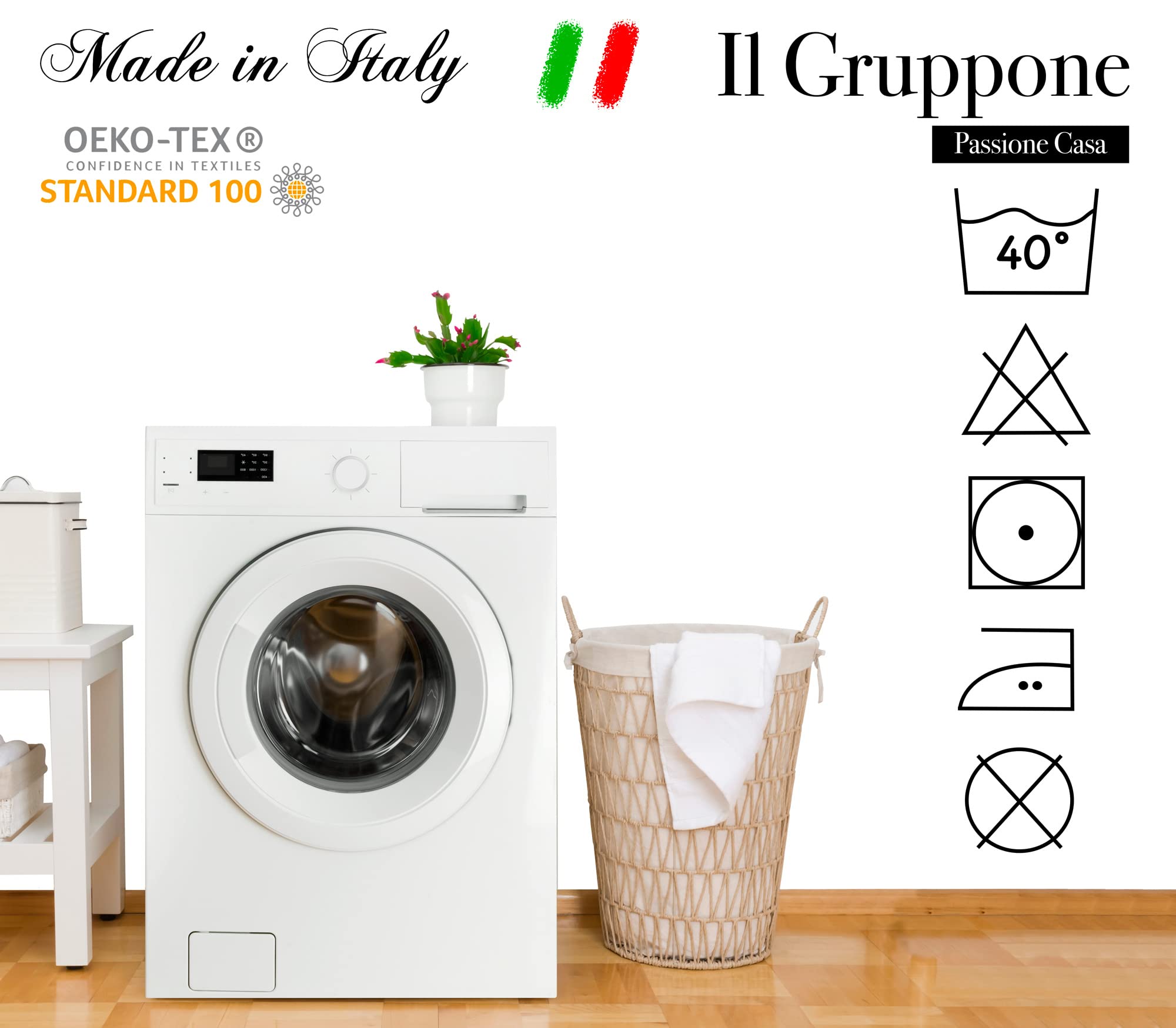 IlGruppone Completo Letto in Flanella Calda e Morbida Anti Pilling - Set Flanellato 3 Misure parure con Federe - Gnomi rosso - 1 Piazza e mezza