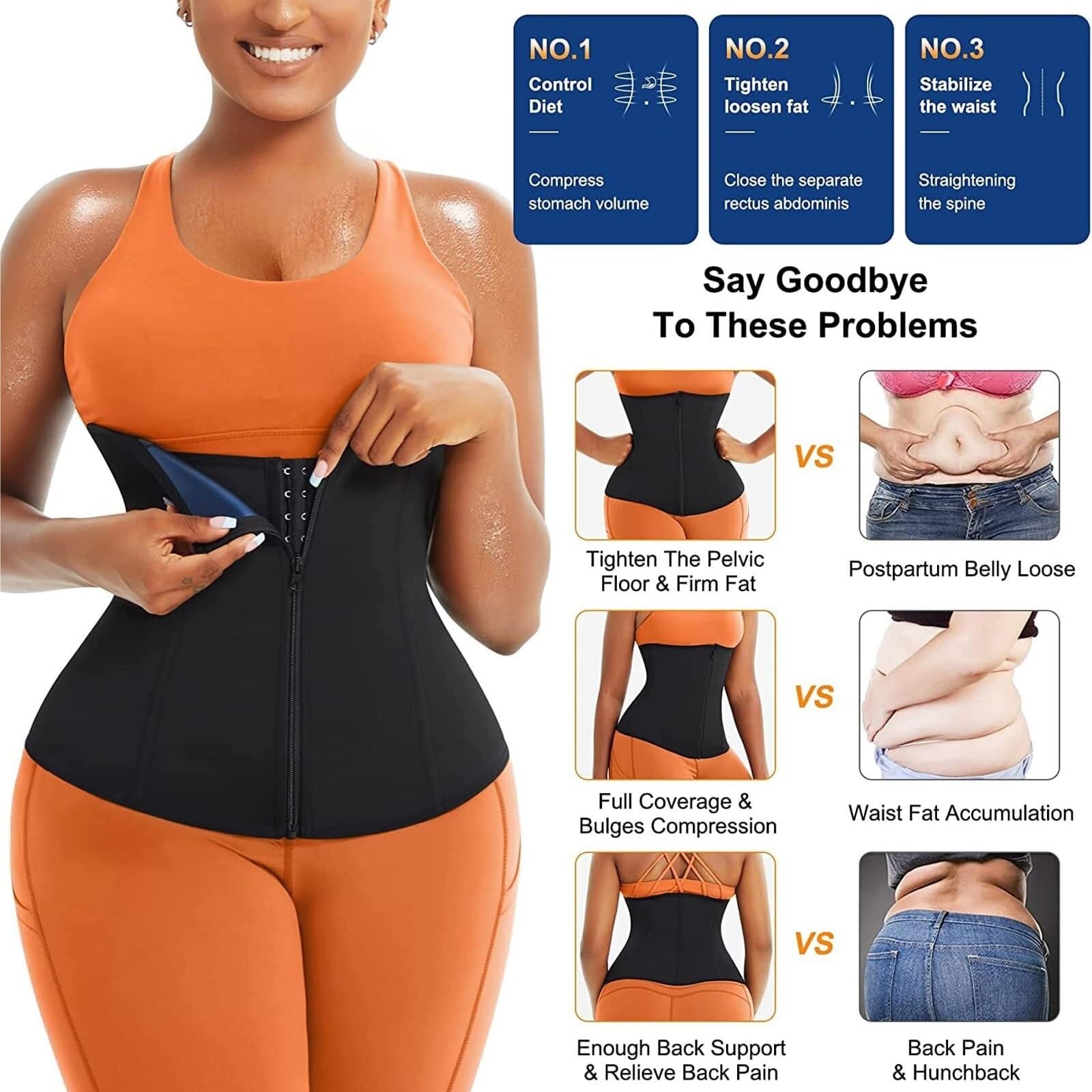 LYGXWJFC Supporto per la Schiena Cintura per Allenamento Trimmer Corsetto Perdita di Peso Avvolgimento della Pancia Cintura da Allenamento Cintura di Supporto per Fascia Addominale (Blu, L)
