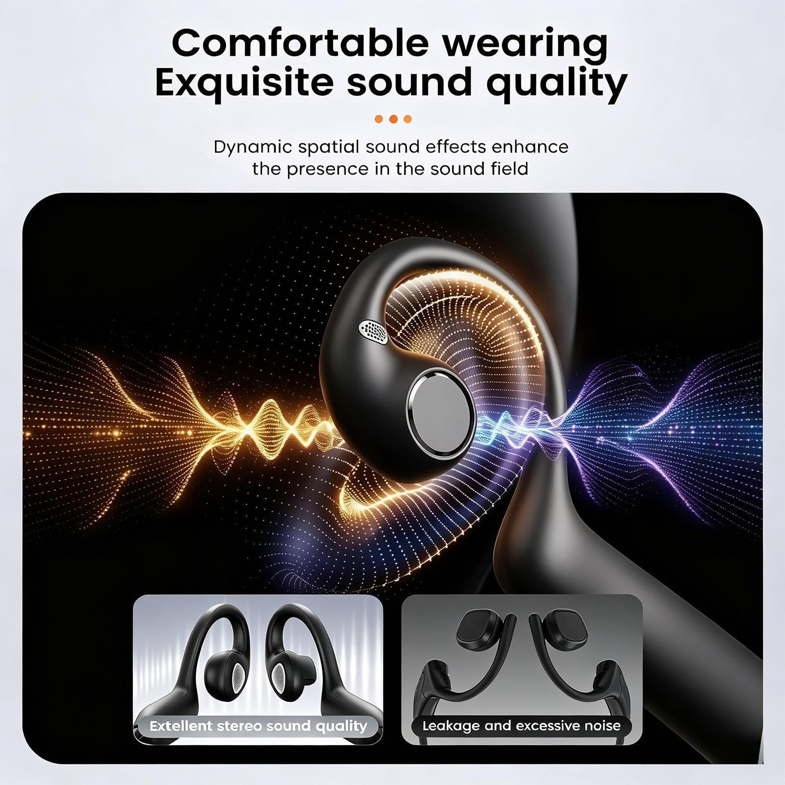 Casque Conduction Osseuse Écouteurs Smart Open Ear à Traduction IA avec
