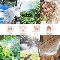 Vista 7 de Manguera de jardín de 200 pies x 5/8 pulgadas, manguera de agua resistente, flexible y ligera, explosión de 600 psi, manguera de goma híbrida sin