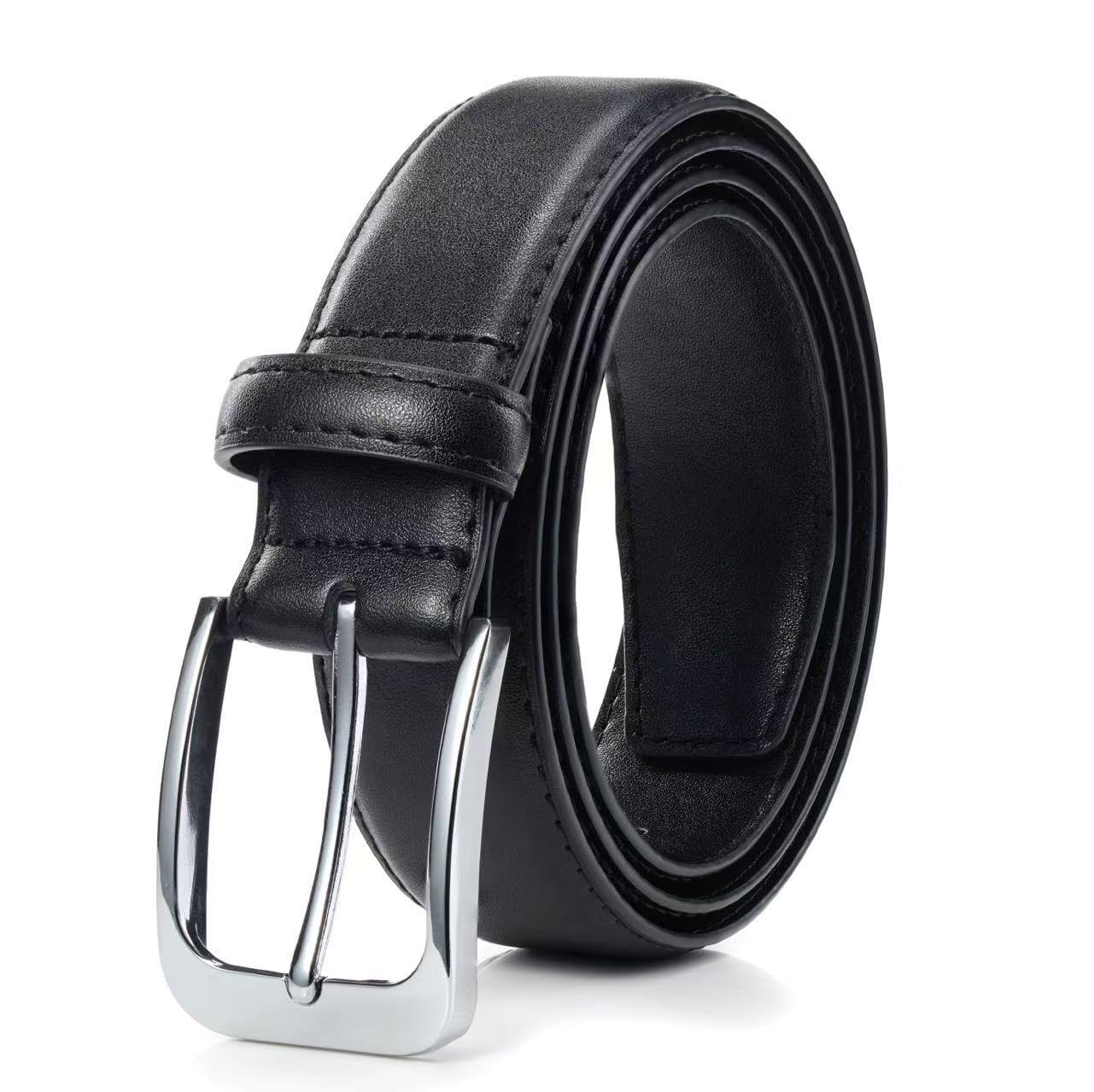Bighake Mens Genuine Leather Dress Belt Handmade Leather Jeans Belt for Men Work Business and Casual