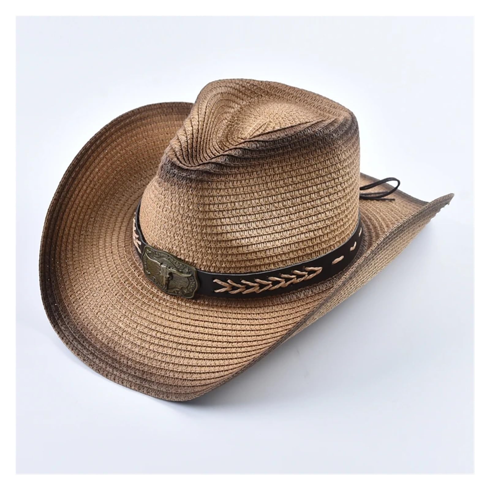 Cappello Cowboy Straw Hat for Women Men Summer Style Beach Cowboy Foldable Windproof Rope Sunscreen