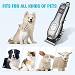 Pantoufles pour chien pour les cheveux épais et les manteaux,Trimeur de cheveux de chien à faible bruit, Rasoir sans fil rechargeable pour chien avec lame en acier inoxydable, Kit de grooming pour chien de petit chien