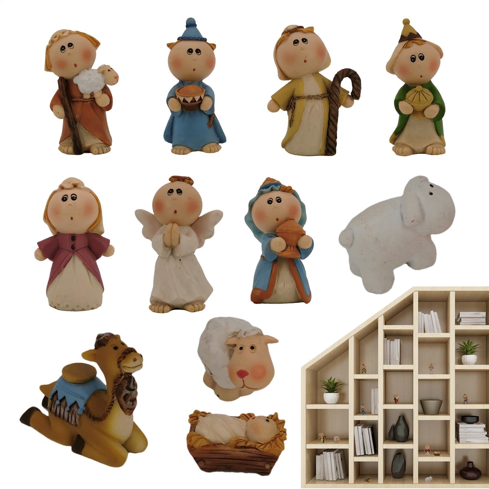 Figurine de Noël d'intérieur pour décoration de chambre et table de salon
