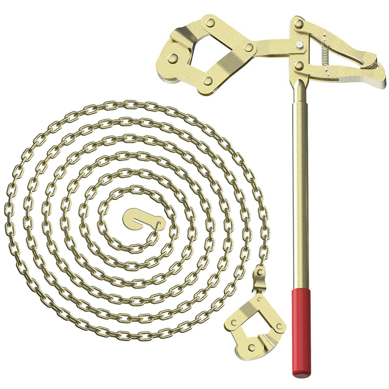 Robustes Maschendrahtzaun-Werkzeug mit 50 m Kette – 1000 kg Drahtzieher und Spanner für Stacheldraht, Bauernhofzäune, Ranch und Zaunreparatur (1 Stück)