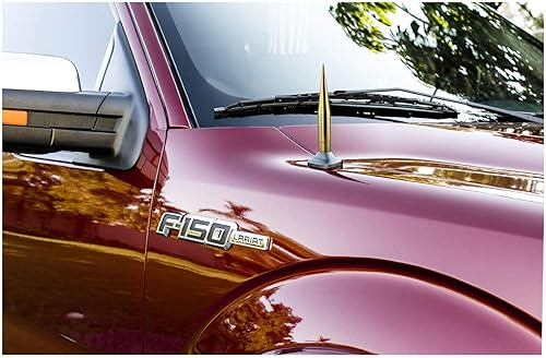 Miniatura 5 de FAT SPIKE - Antena de oro de 24 quilates en calibre pesado mecanizado CNC de aluminio corto compatible con Dodge Ram 1500 2500 3500 09-19 2009-2019