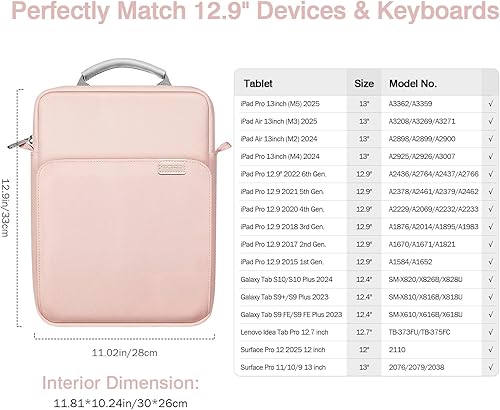 Miniatura 2 de MoKo Funda para tablet de 12.9 pulgadas, se adapta a iPad Pro M4 de 13 pulgadas y Air M2 2024, iPad Pro 12.9 M2 y M1, Surface Laptop Go 12.4, Galaxy