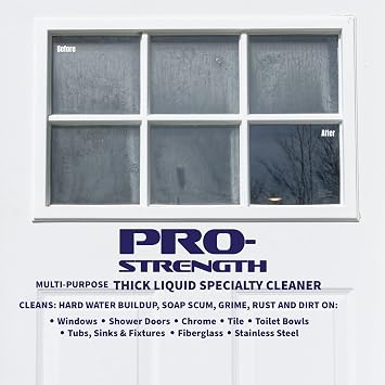 Pro-Strength Hard Water Stain Remover, Industrial Strength Hard Water, Mineral, Rust & Soap Scum Remover, 35 oz Bottle