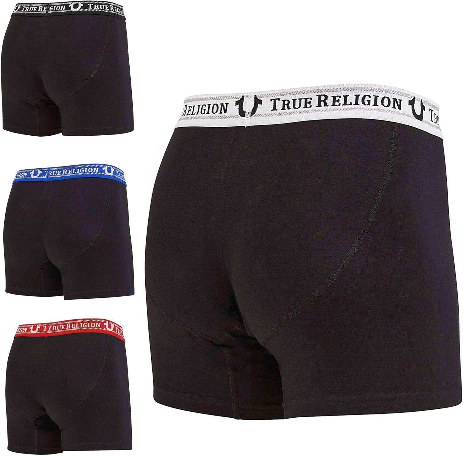 True Religion Mens Boxer Briefs Cotton Stretch Underwear for Men Pack of 4 - Image 3