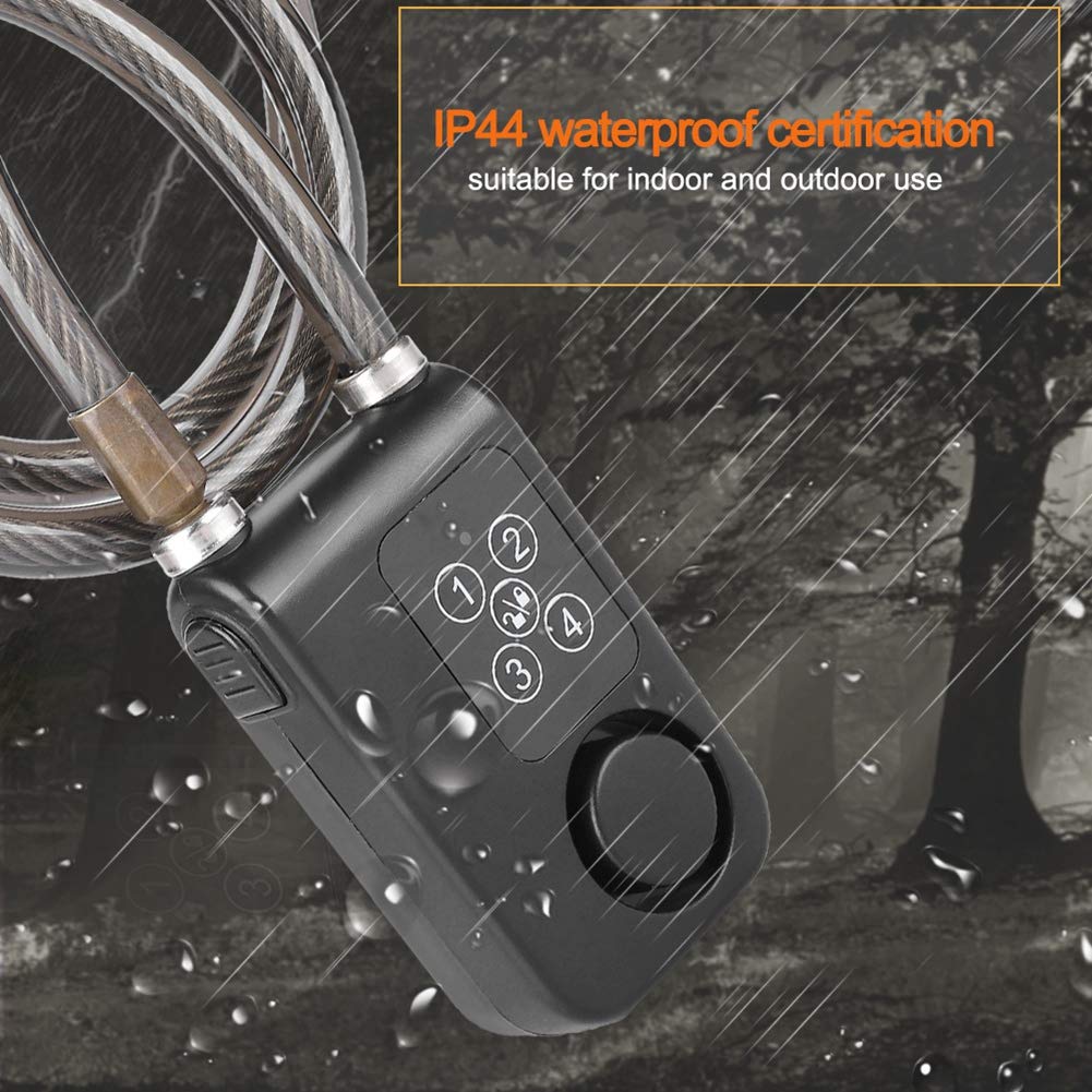 Lock -110dB Smart Waterproof Password Lock Anti-Theft Alarm Lock Smart Lock