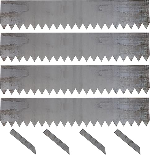 Miniatura 8 de Cor-Ten - 6 tiras de borde de jardín de acero con martillo de 40 x 6 pulgadas, diseño de bordes de jardín sin excavación, valla decorativa para